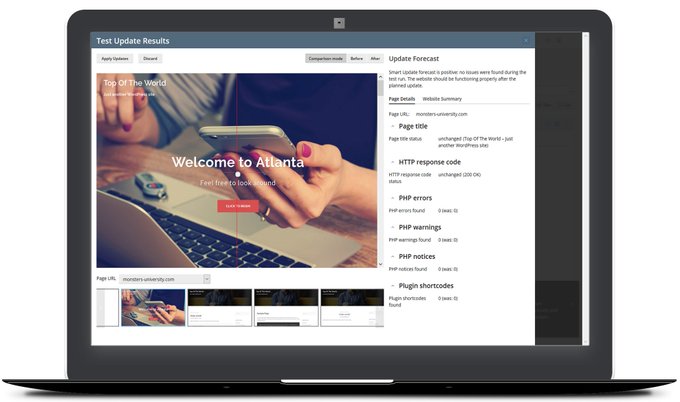 JStrotmann's tweet image. Love it when my day starts w/ #SmartUpdates for @Plesk
#WordPress Toolkit. My #Update forecast is #positive: no issues were found during the test run. Good feeling that my site will be functioning properly after the planned update. ple.sk/extwptk How&apos;s your day starting?