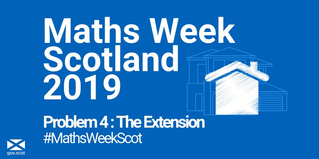 JohnSwinney's tweet photo. It’s day 4 of Maths Week Scotland 2019! This challenge involves the separate costs of building an extension and makes it extra tricky to work things out 👉https://t.co/PAZ3IjKycS. Remember to come back for the solution later and a new challenge tomorrow. Good luck! #MathsWeekScot https://t.co/uV7ncgx2rV