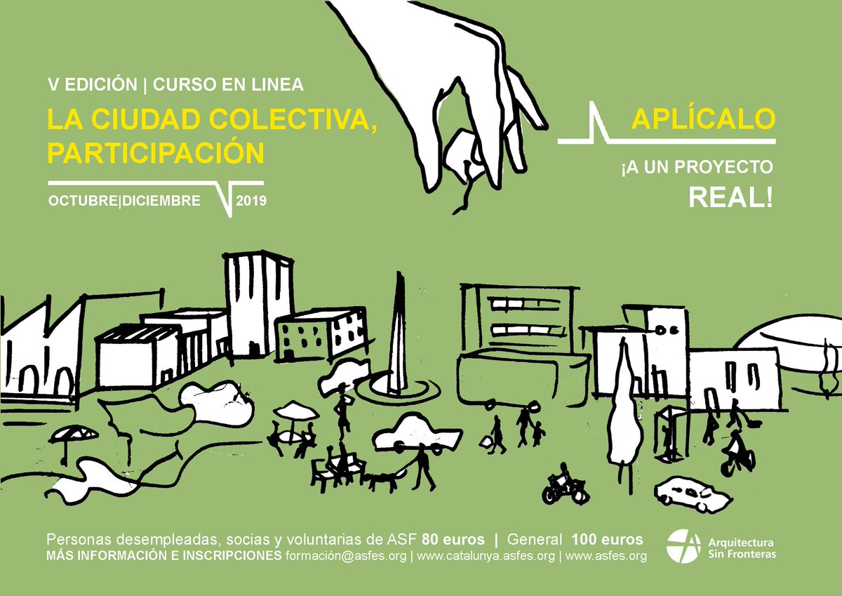 ¿Quieres saber más sobre #participacionciudadana y cómo se elabora un #procesoparticipativo?

#cursoonline 'LA CIUDAD COLECTIVA, PARTICIPACIÓN'

Inscripciones abiertas hasta el 8 de octubre 👇

catalunya.asfes.org/v-edicion-la-c…

#EpD #formacion #ASForma