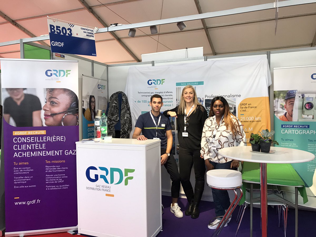 CARINEL15's tweet photo. L’équipe recrutement de #GRDF vous attend pour ce salon pour l’emploi, place de la Concorde à Paris,stand B503 #conseillerclientele #chargédaffaires #coordonnateur #techniciengaz #cartographe et plein d’autres postes encore. Nous vous attendons nombreux 🙂 #GRDFIDF https://t.co/LWxWAhgSgm