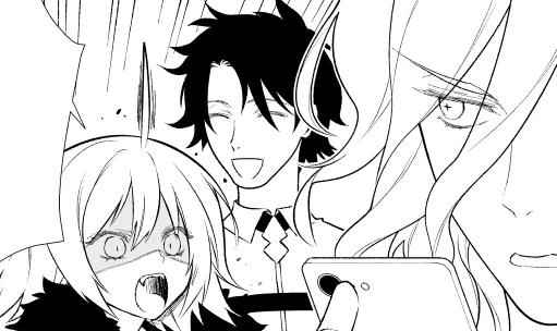 明日か明後日のお昼に載せたい ぐだ邪ンヌと少しエドぐだ♀の4P漫画 思ったより恥しい話になった 