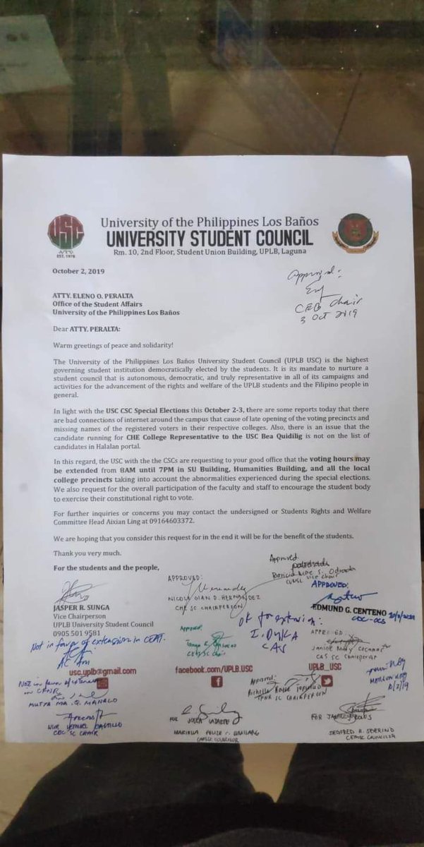 Voting hours for the USC-CSC Special Elections are extended to 7pm at Humanities Building. Let's go out an vote!