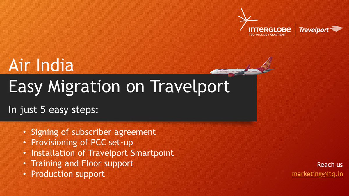ITQIndia's tweet image. #Now migrate to Travelport #Smartpoint #Galileo #GDS in 5 #easy #steps @airindiain available on #Travelport
