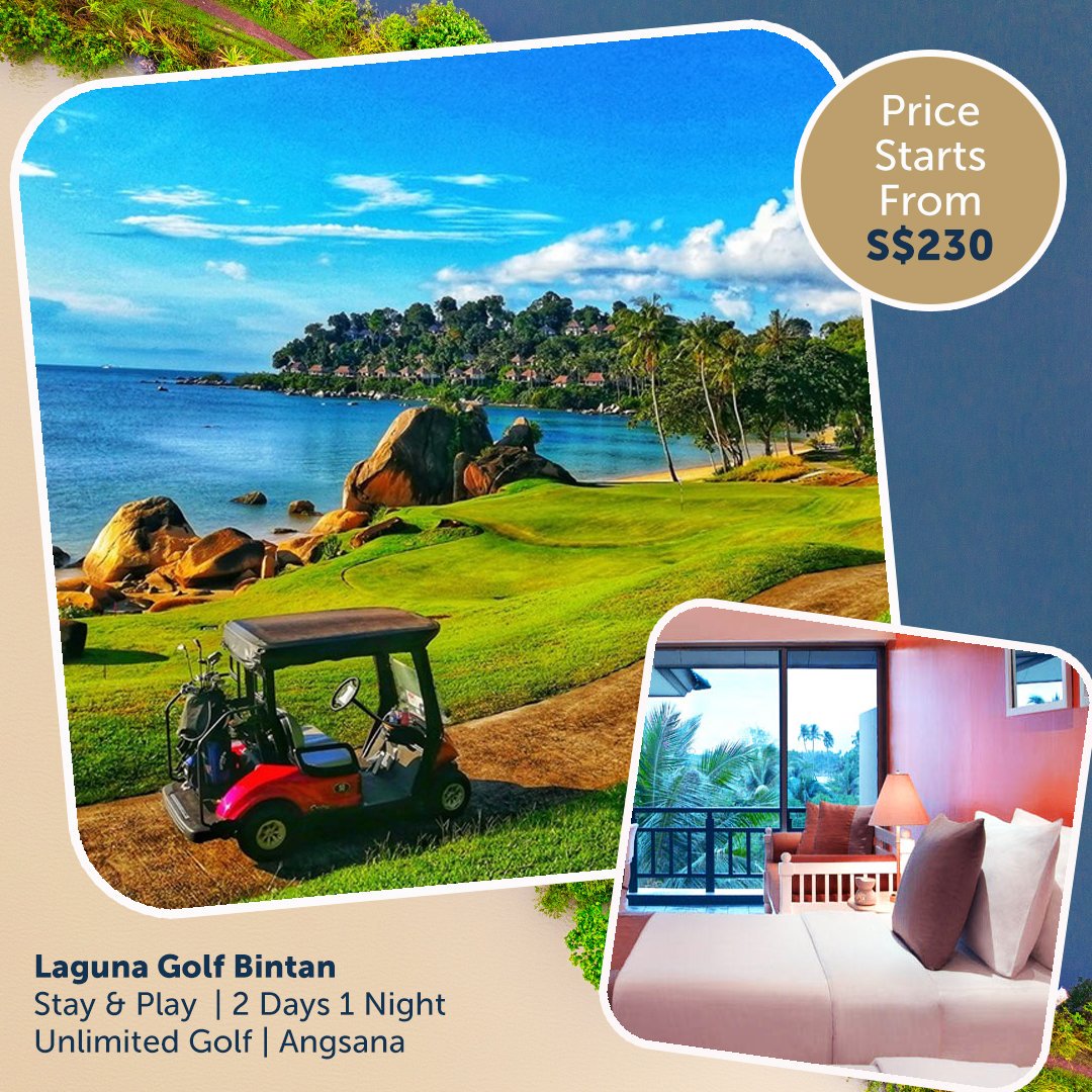 Spend 2 days and 1 night to pamper yourself. Enjoy a spectacular view while playing golf at Laguna Bintan.
Contact us for the best booking date
via email at customerservice@asiagolfexplorer.com

#golf #golfer  #stayandplay #golfvacation #bintan #indonesia