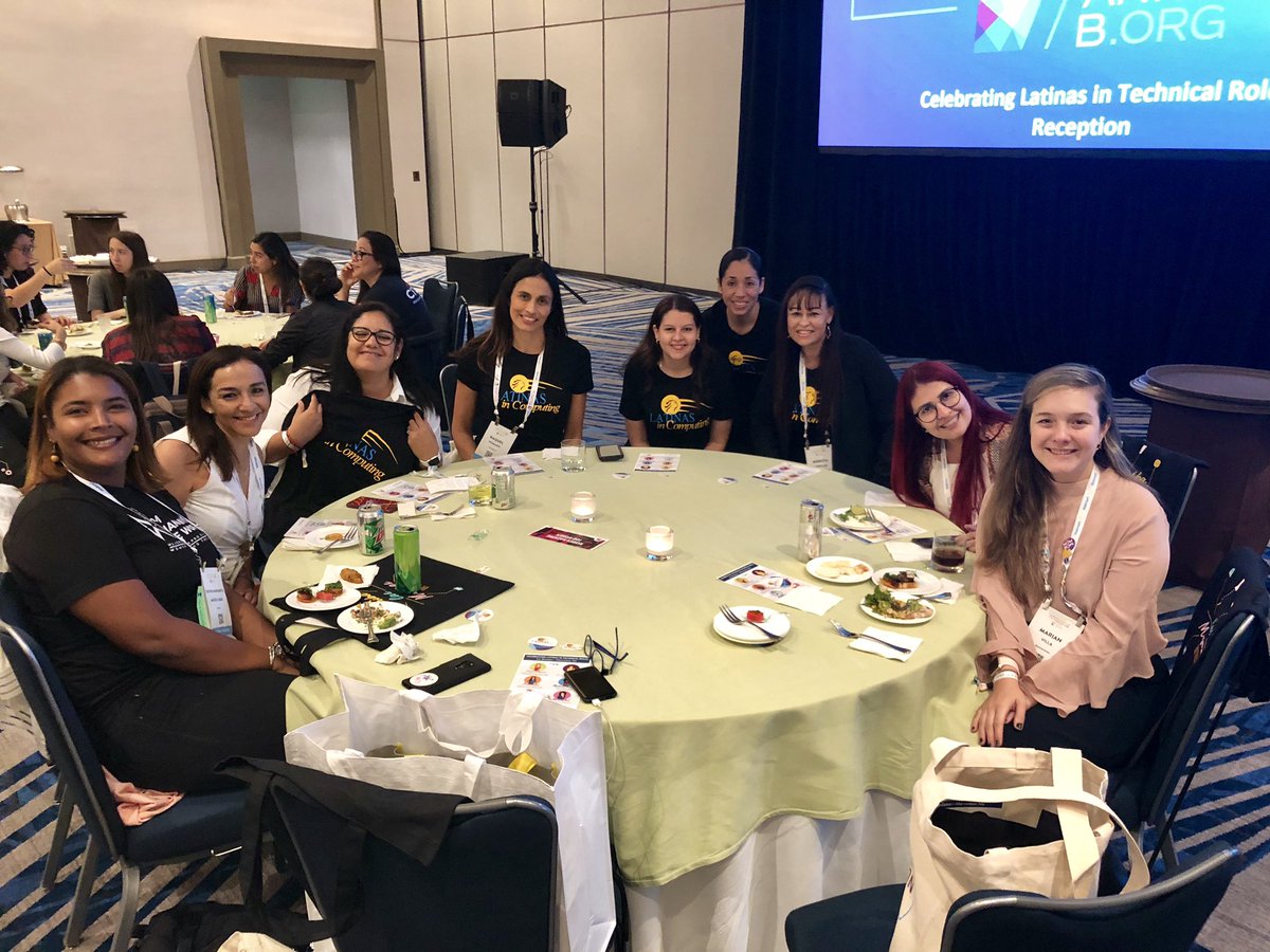 Mirkeya's tweet photo. A @LatinasInC’s night to remember for years to come! A big shoutout to @luza_jaramillo &amp; @RuthLLV for their hard work &amp; an amazing evening! #GHC19 #LiCGHC19 #AnitaB @LatinityConf #Diversity #Latinx https://t.co/BfOyBCZXgc