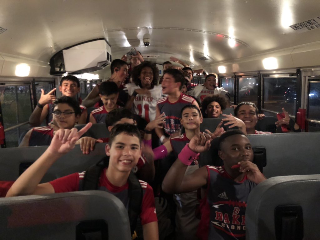 BroncAthletics's tweet photo. Great W for our #BakerBroncs tonight! Proud of each and every student-athlete in our program. Hard work is paying off! @BmsCcisd @CCISD. Great to have @wbrayfootball with us for the support. #BroncPride @coachmtrejo https://t.co/3yOFDFRkQq