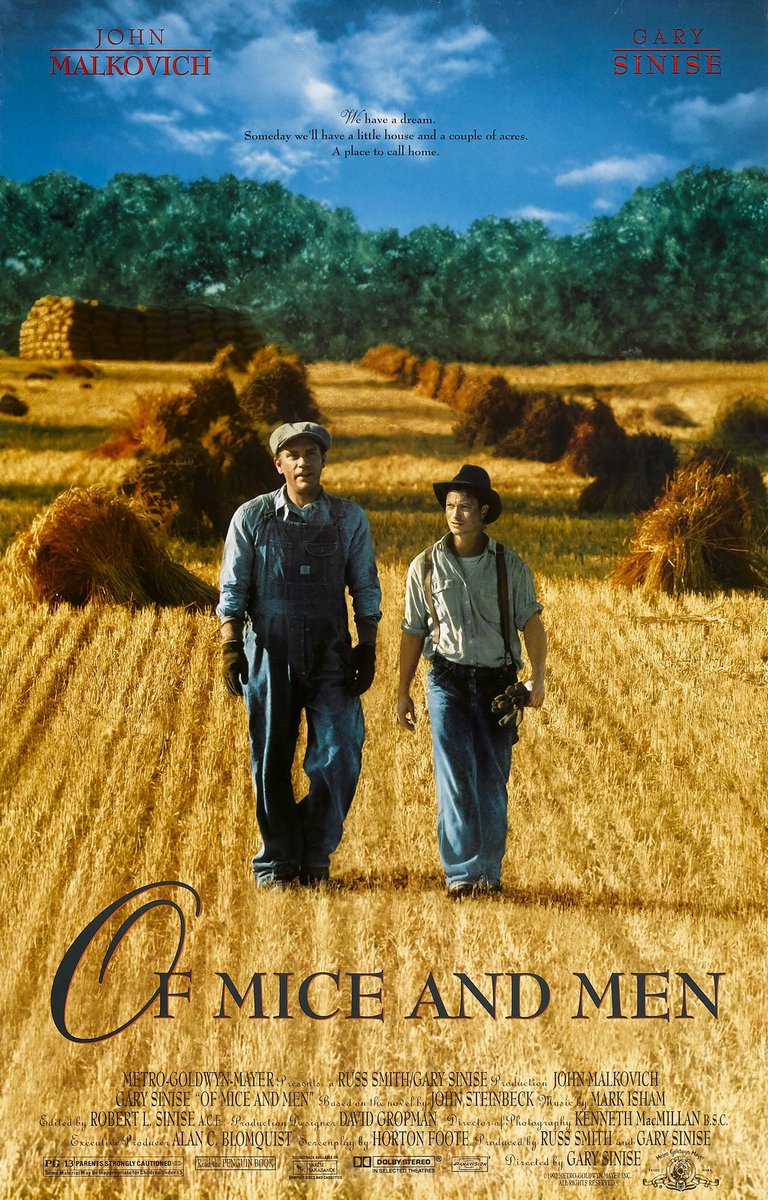FilmNewsNos's tweet photo. 🎬MOVIE HISTORY: 27 years ago today, October 2, 1992, the movie ‘Of Mice and Men’ opened in theaters!
#GarySinise #JohnMalkovich #RayWalston #CaseySiemaszko #SherilynnFenn #NobleWillingham #JohnTerry #RichardRiehle #JoeMorton #MarkBooneJunior #MoiraHarris #AlexisArquette https://t.co/Lez0qM4Gi6