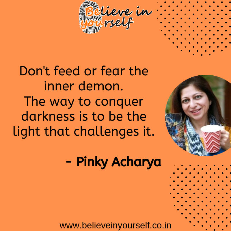 BelieveIn__You's tweet photo. BIY Coach @PinkyHAcharya wants everyone to conquer the darkness rather than fear it. 

Do you also want to conquer the inner darkness?
If yes, register below to Experience #Coaching

https://t.co/I7rYPp1fYZ

#LifeCoaching #BIYExperienceCoaching #BIY2019 https://t.co/dHKD3rGOkH