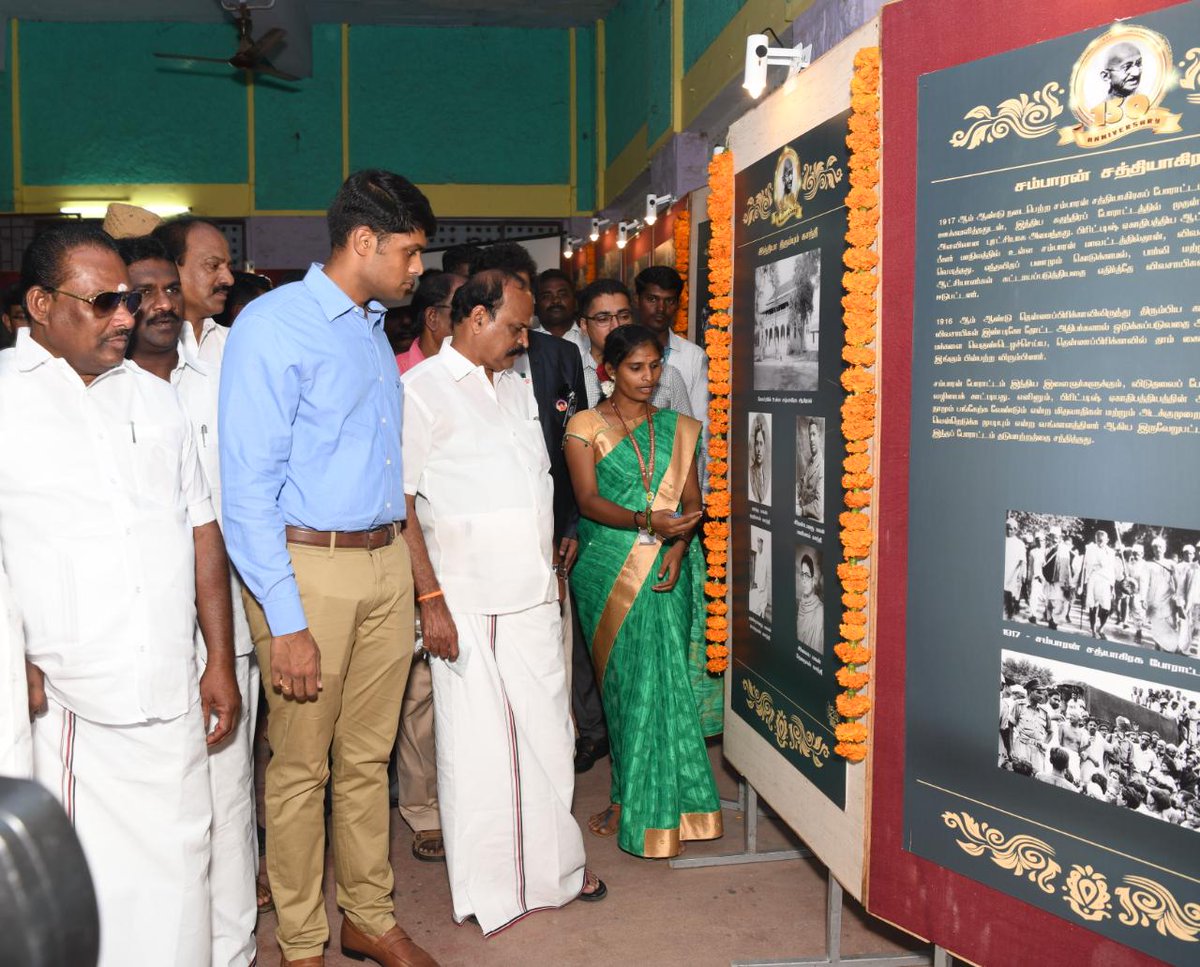 CollectorTuty's tweet photo. #150thGandhiJayanti  Mahatmas 150th birth anniversary was celebrated in a grand manner. Mass cleaning programs, photo exhibition,  marathon, Grama sabhas and cultural programmes were organized through out #Tuticorin district https://t.co/HQCorwnygX