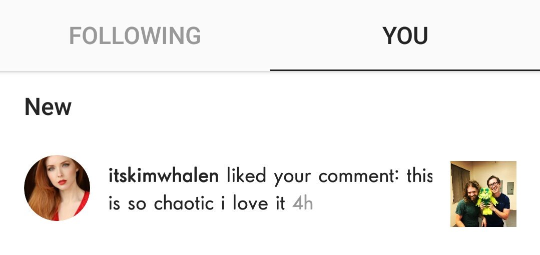 oops who dis? ksksk shes so pure kim liked my comment on jon's post