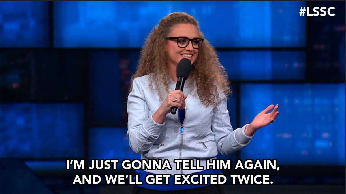 colbertlateshow's tweet photo. .@LeahBonnema has come to terms with the fact that her boyfriend is bad at listening to details, even when she told him she’ll be performing on the Late Show. #LSSC https://t.co/nWO19IMQiS