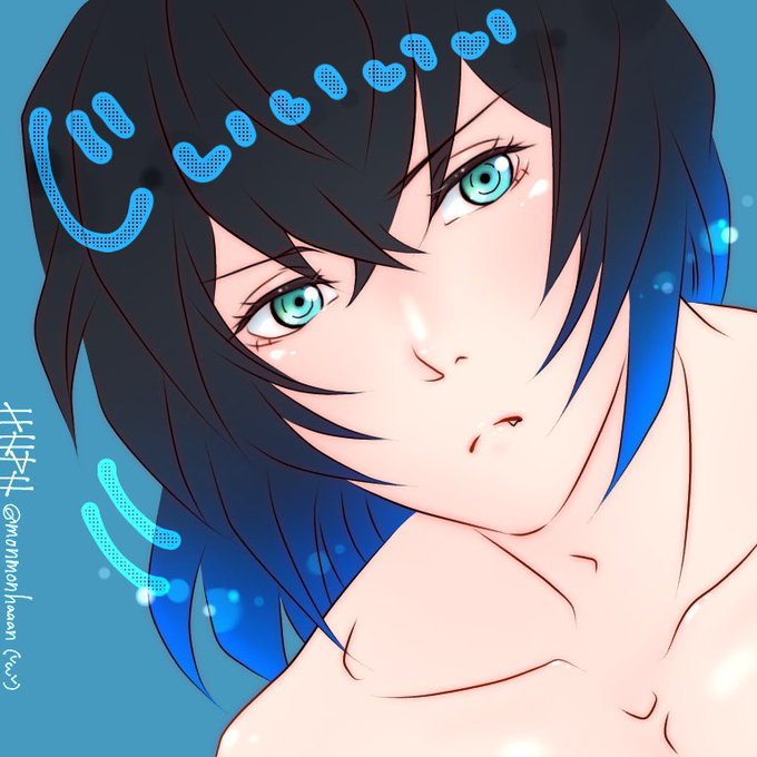 はんぺんさんがTwitterに投稿した嘴平伊之助(鬼滅の刃)のイラスト。