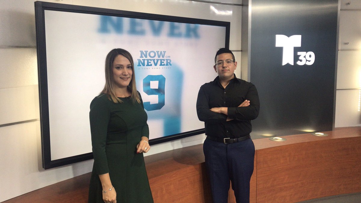 noworneverdoc's tweet photo. We thank you @Telemundo39 for having us in studio in Dallas, TX talking all about our @tonyromo film @noworneverdoc &amp; @zgnproductions ! https://t.co/Vj7xc3iIrG