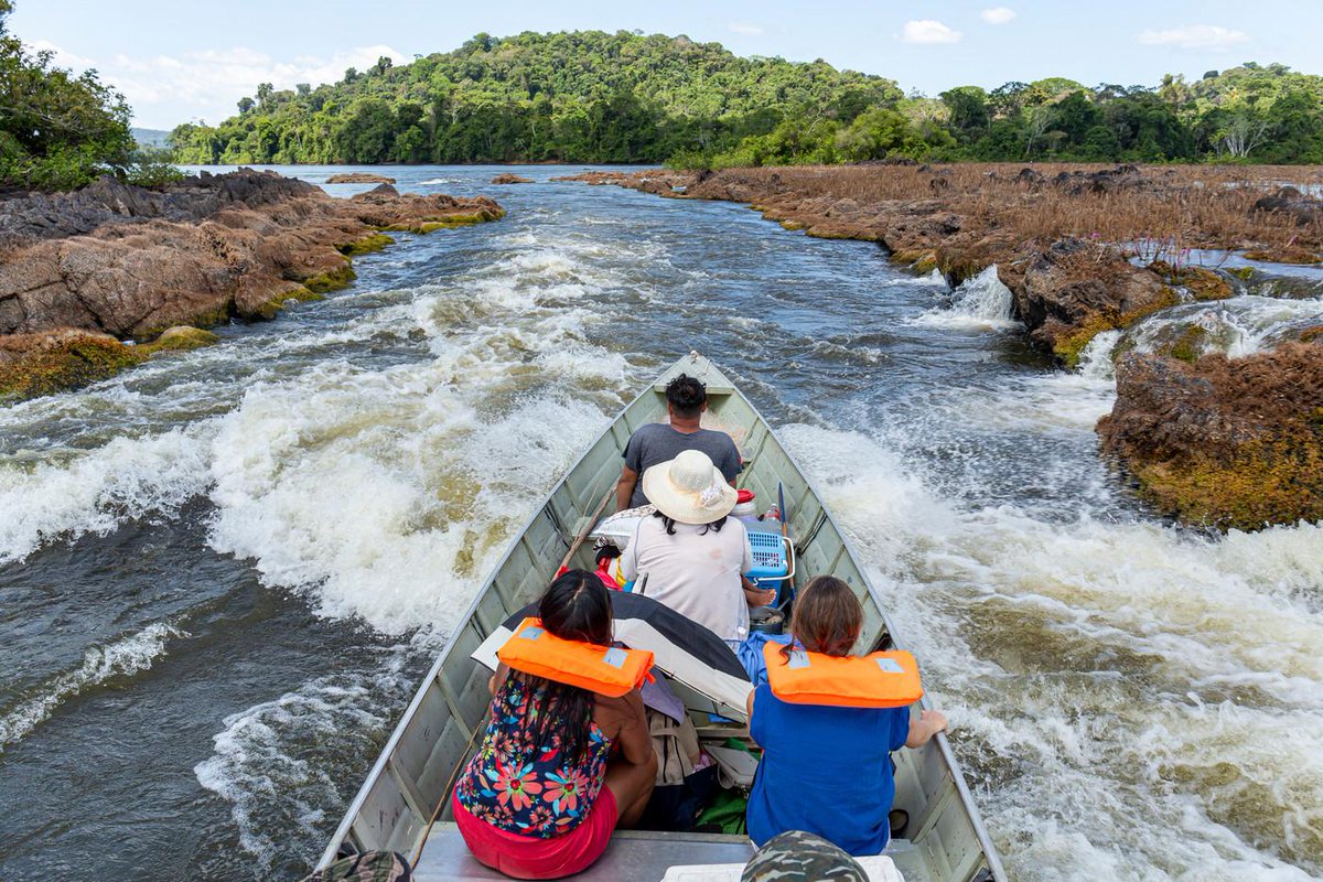 LaCroix's tweet image. Sur les berges du #Maroni, les villages #amérindiens sont soumis à de multiples pressions, à commencer par les trafics liés à l’#orpaillage illégal et à la #pollution qui en découle. Citoyens français, les #Wayanas ont du mal à trouver leur place. 

la-croix.com/France/Polluti…