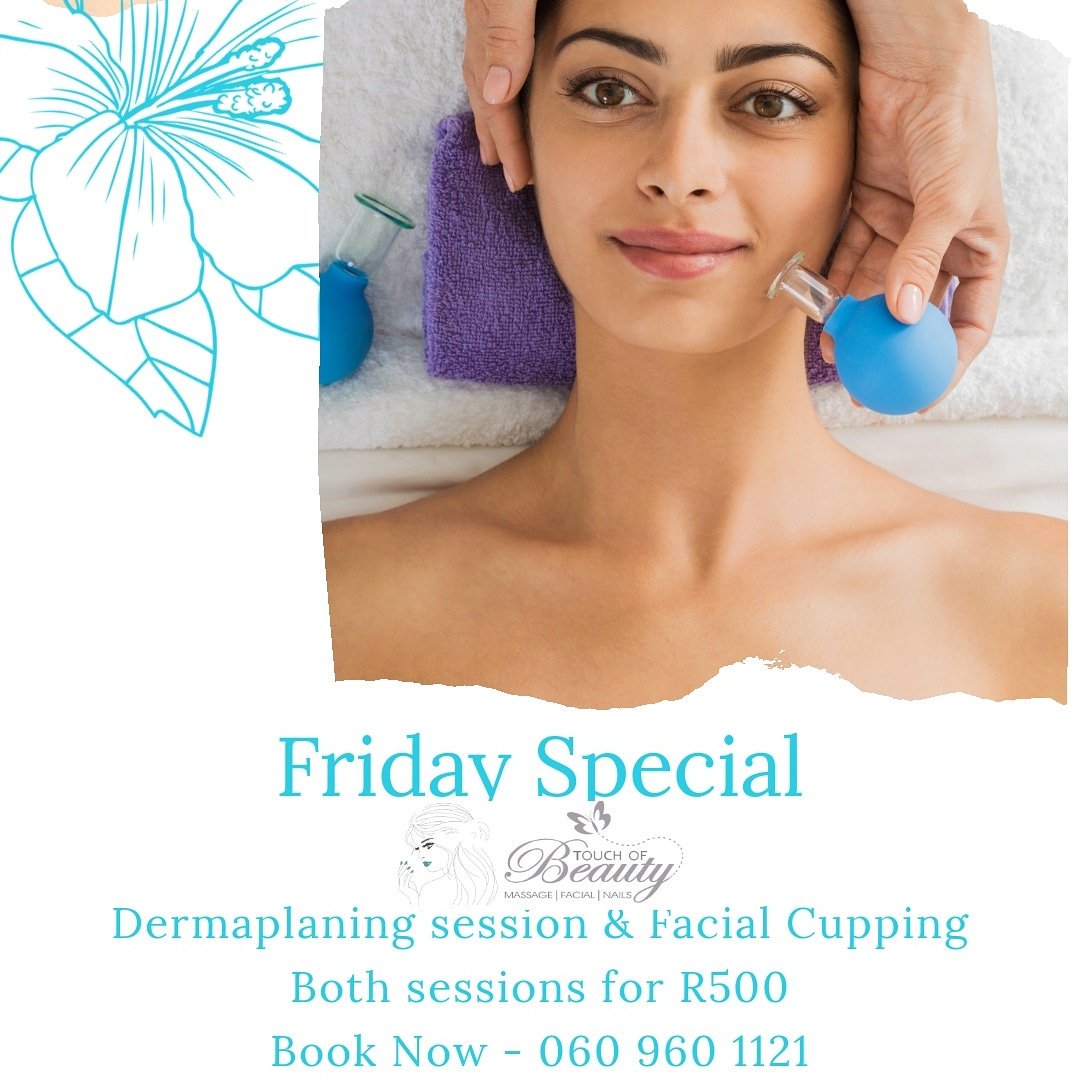 TouchOfBeauty7's tweet photo. The Beautician is available Friday the 4th October

Book your Friday Special today....

R500 all inclusive - Dermaplaning session &amp; Facial Cupping session

060 960 1121
LIMTED SPACE AVAILABLE

#facialcupping #dermaplaning #beauty #glowingskin #younger #softskin #smoothskin https://t.co/ntJ8rOhXoJ