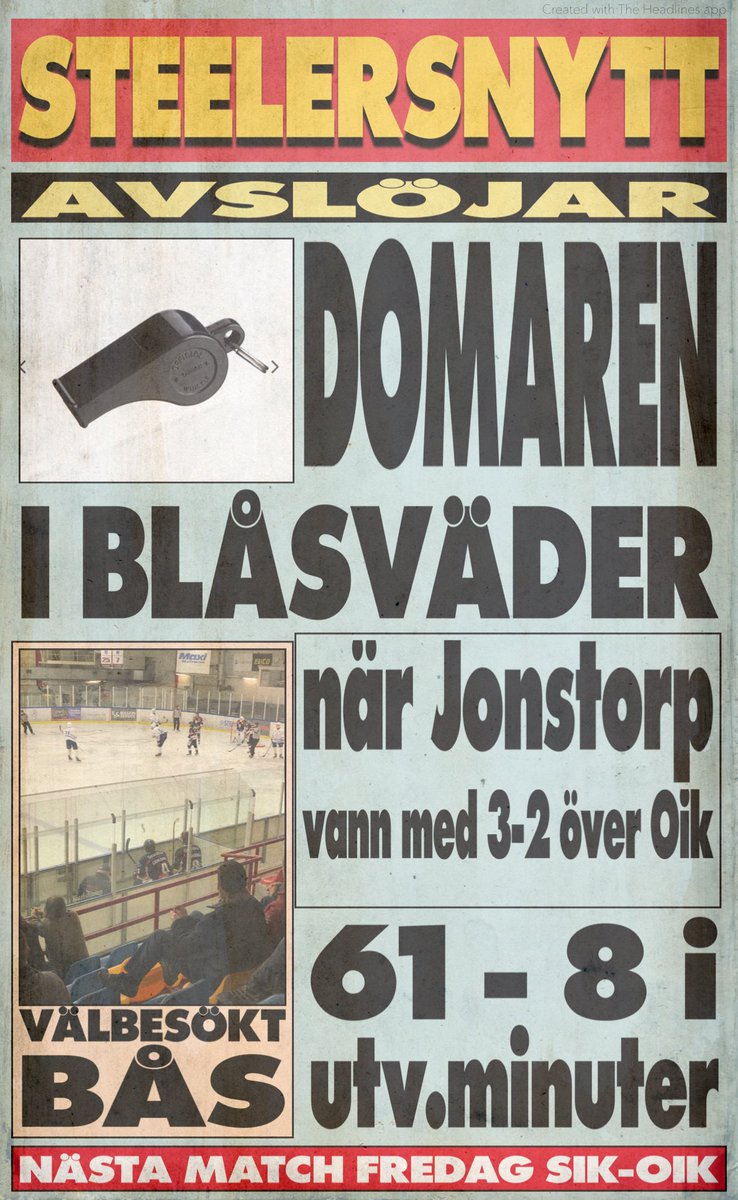 ParCarlgren's tweet photo. #headlinesapp https://t.co/SFcgpWzdJe