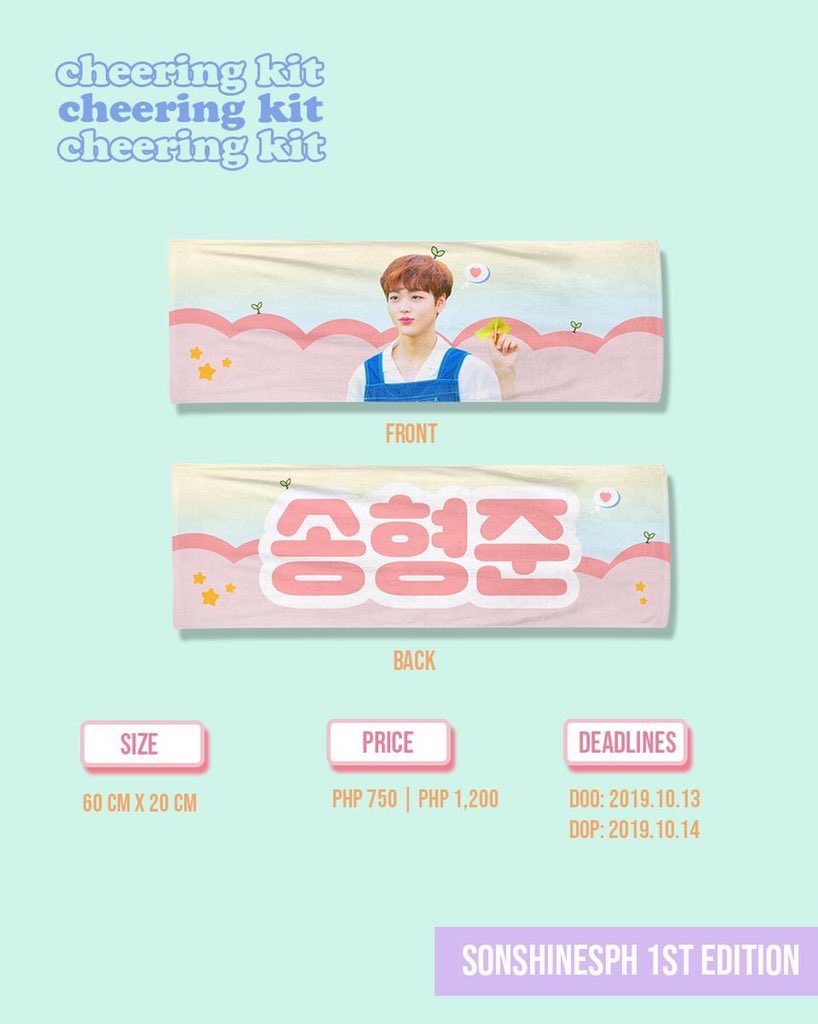SONSHINESPH's tweet photo. We have a good news to you, Sunshines! We have a new supplier that can cater lower prices for slogans!

New slogan price is Php 450.00 + lsf inclusive of freebies! Back print can be glittered, holographic, or reflective! ☀️ https://t.co/M4sOZdyvh2
