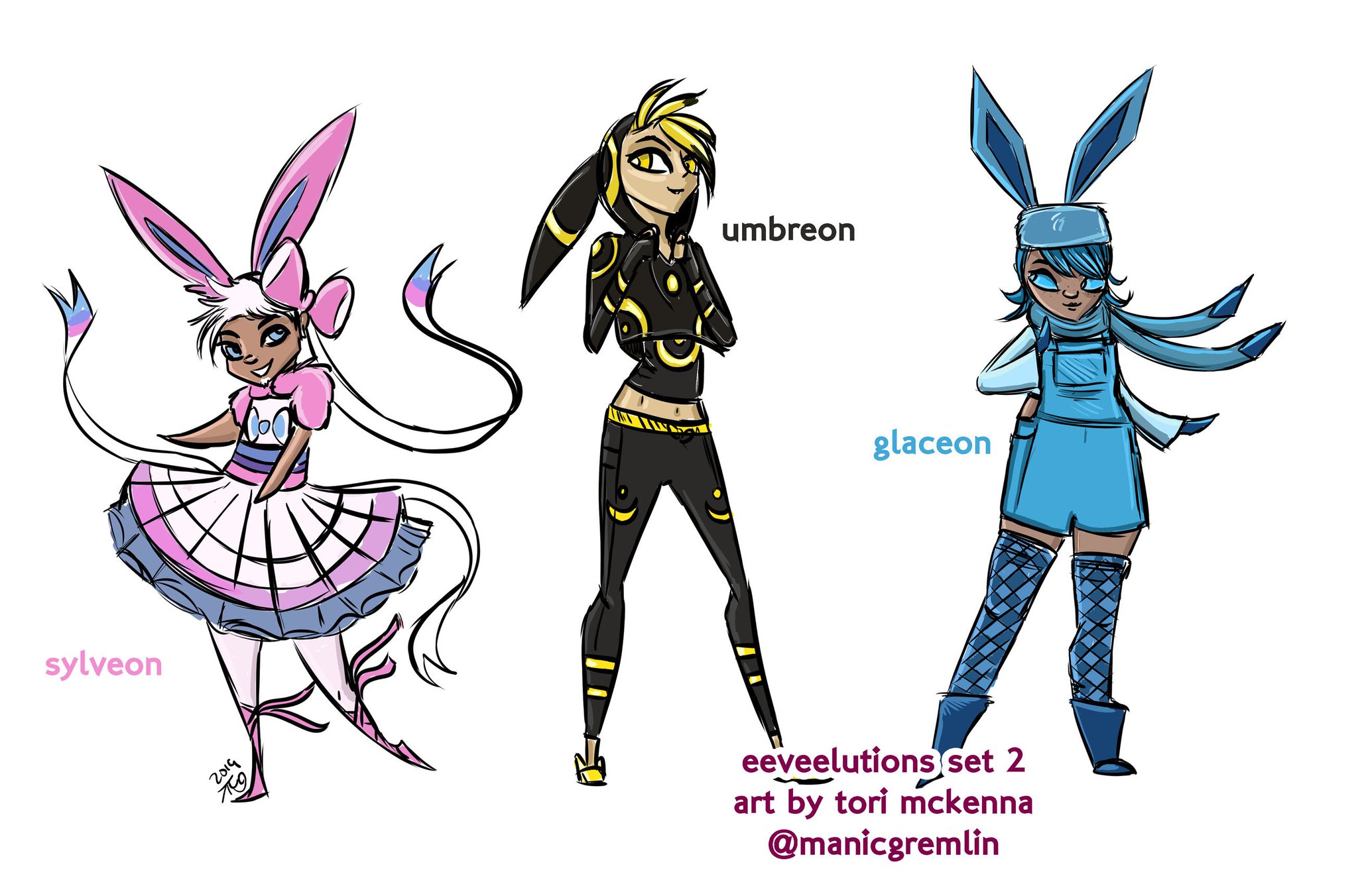 Fen They Them Ffxiv Catboy Adventures On Twitter Set 2 Of My Gijinka Fashion Eeveelutions Umbreon S My Fave Of This Set Eevee Pokemon Art Eeveelution Fanart Gijinka Https T Co 5i8p49mulw