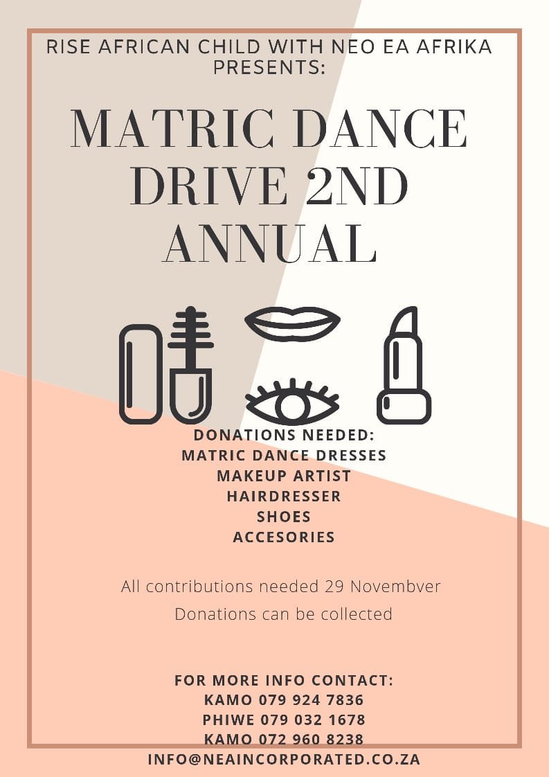 m_boikgantsho's tweet photo. Hey guys if you would like to assist with makeup or hair, or donate a dress, shoes, accessories please DM me or @RAC_NPO 🙏🏾♥️ #GirlTalkZA #matricdance #matric2019 https://t.co/EdRNgw2iKn