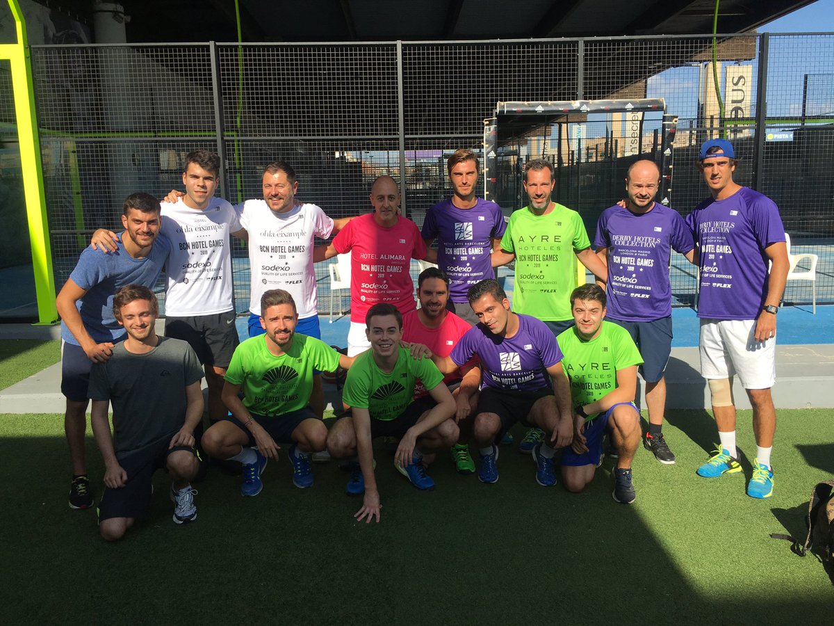 bcnhotelgames's tweet photo. Empieza el grupo 1A de #padel de los BCNhotelgames 2019. La olimpiada solidaria de los hoteles de Barcelona a favor de @SalutMentalCat con el apoyo de @gremihotelsbcn @HotelArtsBcn @Derby_Hotels @AC_Hoteles @AyreHoteles @W_Barcelona @MO_BARCELONA #ohlaeixample @HotelAlimaraBcn https://t.co/TuscFB0diy