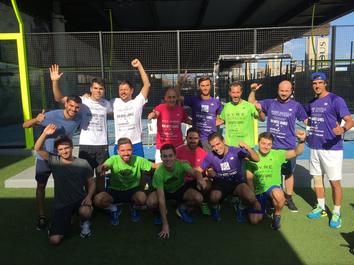 bcnhotelgames's tweet photo. Empieza el grupo 1A de #padel de los BCNhotelgames 2019. La olimpiada solidaria de los hoteles de Barcelona a favor de @SalutMentalCat con el apoyo de @gremihotelsbcn @HotelArtsBcn @Derby_Hotels @AC_Hoteles @AyreHoteles @W_Barcelona @MO_BARCELONA #ohlaeixample @HotelAlimaraBcn https://t.co/TuscFB0diy