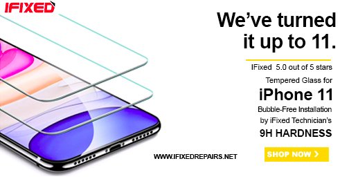 We've turned it up to 11.!!
IFixed 5.0 out of 5 stars.
Tempered Glass for iPhone 11
Bubble-Free Installation by iFixed Technician’s 9H Hardness.
Log on to ifixedrepairs.net for more information. ⠀
Contact us -01707707273⠀
#ifixedrepairs #phonerepair #temperedglassiphone11