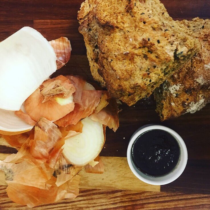 S_Aitkenchef's tweet photo. Few dishes so far melon(rind) chutney! Carrot (trimmings) curry paste! Roast onion (trimmings) purée flavoured soda bread! Red cabbage (leaves and base) jam! #createtastefromwaste #oddsandends #toptotailcooking @BaxterStorey @Bschefacademy https://t.co/4oAdRLf2b7
