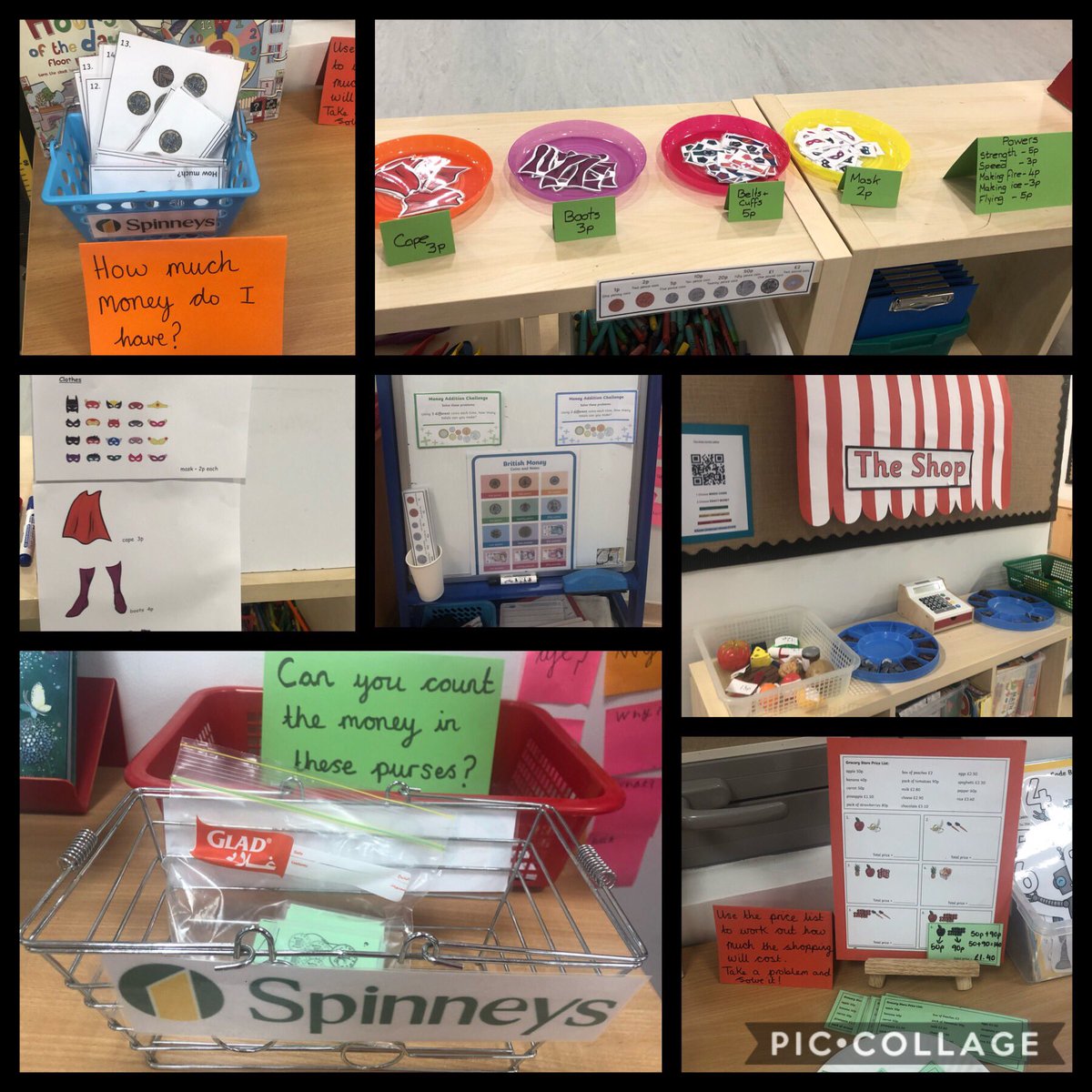 My class was all set up for money exploration with Year 2. #moneystations #childledactivities #ukmoney #year2 #jebelalischool <a href="/jebelalischool/">Jebel Ali School</a>