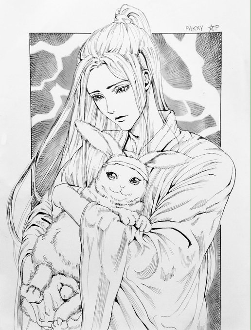 Wei wuxian &amp; Rabbit #inktober day 3 

#inktober2019 #ปรมาจารย์ลัทธิมาร #ปรมจ #weiwuxian #MoDaoZuShi 
