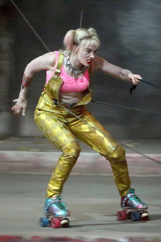 Anyone else excited (and nervous) to see what <a href="/warnerbros/">Warner Bros.</a> do with a roller skating Harley Quinn? (P.S. @MargotRobbie looking strong)