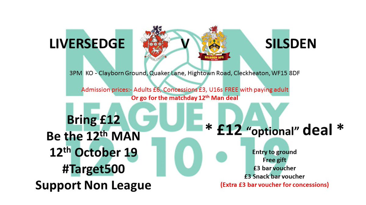 NettieEmery's tweet image. @Liversedge_FC @SilsdenAFC Free gifts ready for anyone going for the 12th Man deal a week Saturday. Or available to purchase in the Snack bar... @nonleaguedayuk @ncel #Target500
