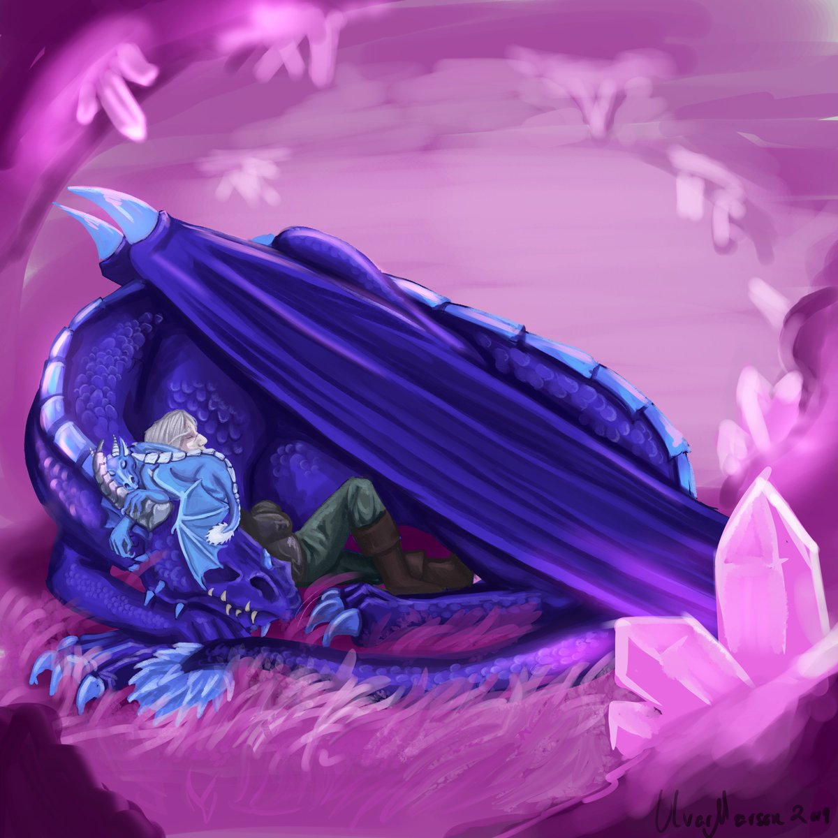 ulvarart's tweet photo. Dragons! <3 And a night elf. #dragon #bluedragon #magic #bluedragonflight #art #Ulvarart #wow #warcraft #WorldOfWarcraft ##Nightelf #sleep #commissionsopen https://t.co/HCS7S0uXzr