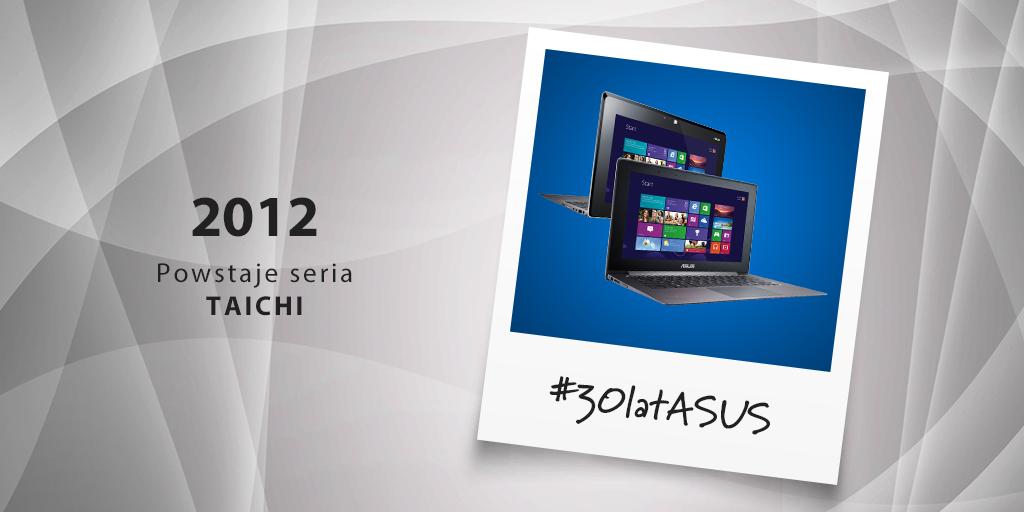 ASUS_PL's tweet photo. Pierwszy raz na świecie – notebook z dwoma wyświetlaczami plus funkcja tabletu. Tryb dwuekranowy lub lustrzany. Taką elastyczność zaproponowała seria TAICHI. #ASUS30 #30latASUS #30YearsTogether https://t.co/snsaMyteS5