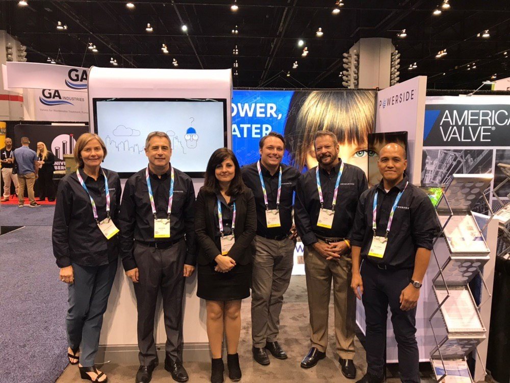 PowersideGlobal's tweet photo. At #WEFTEC2019 our sales and engineering teams worked together to represent #Powerside in North America. Thanks everyone who stopped by to learn how our products solve #powerquality problems crucial to the uptime of #wastewater equipment. https://t.co/Gn8Y0jngyY