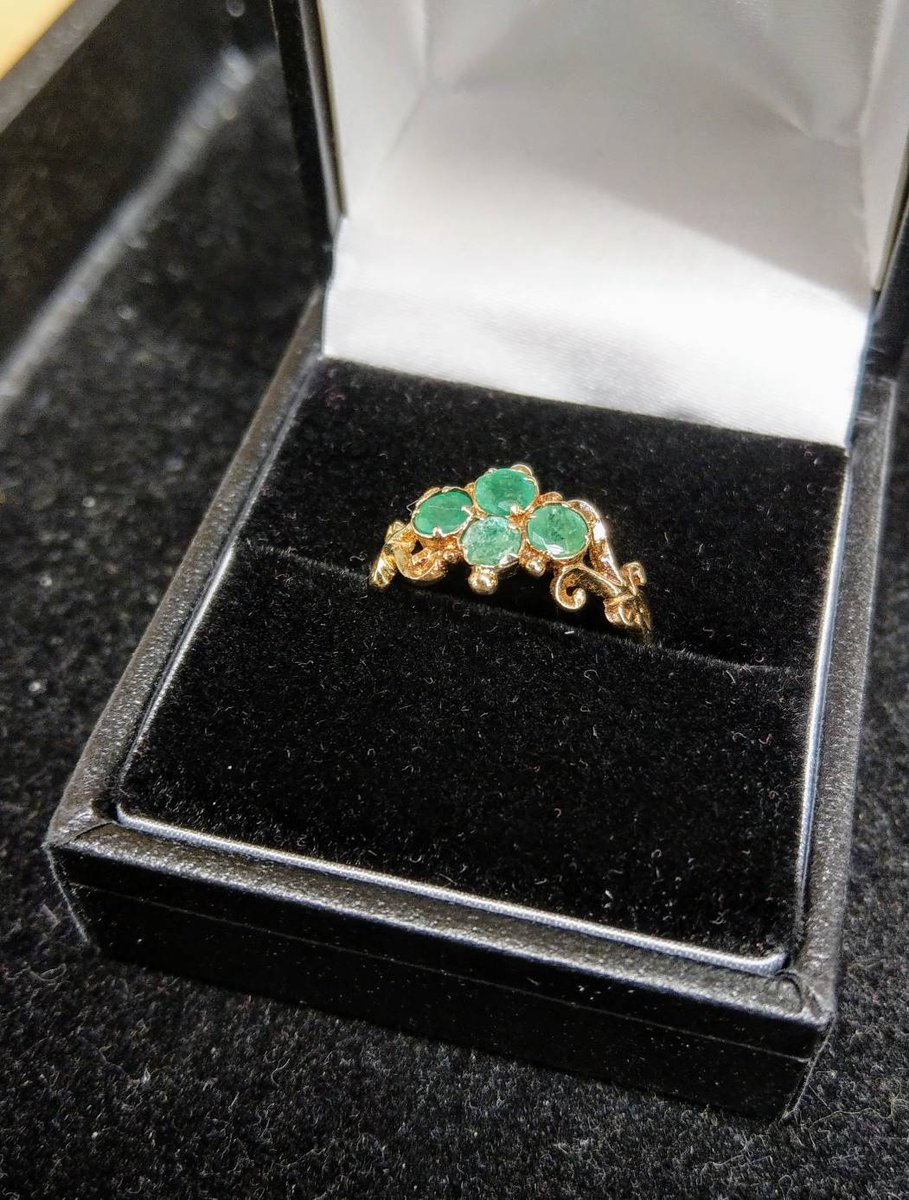 New in gold + emerald ring. #LoveTheBarbican #MoreInstore