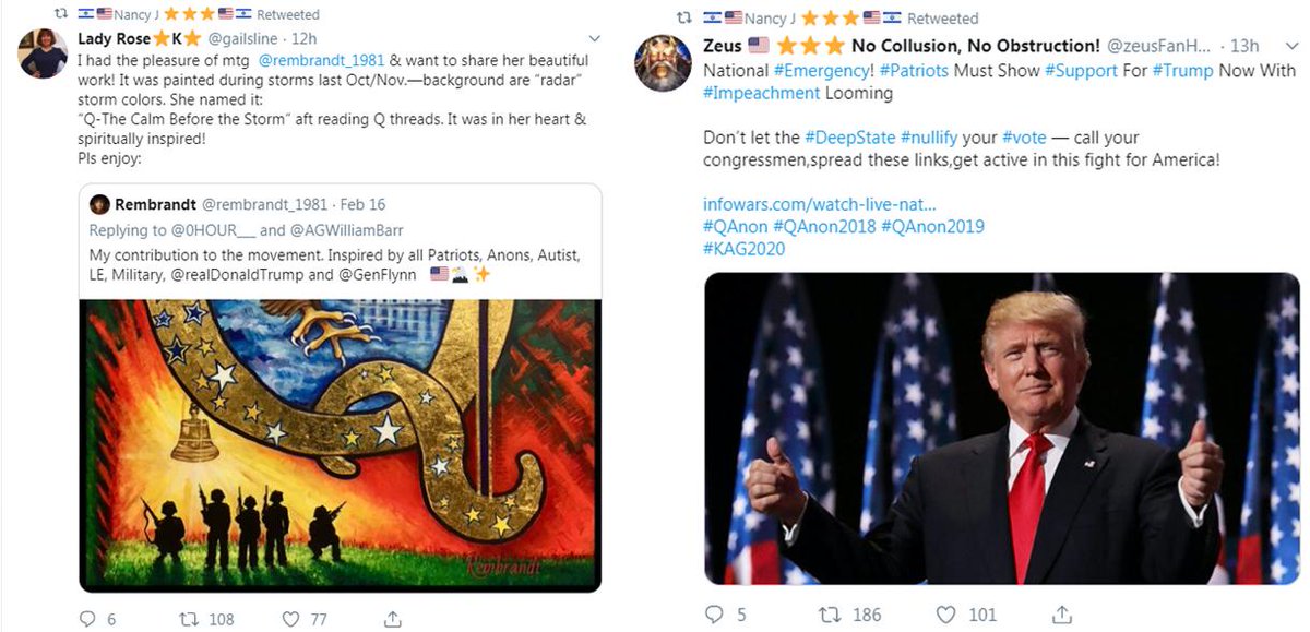 Trump this morning quote tweeted the same semi-big QAnon account he quote tweeted last month, along with retweeting another account that has promoted QAnon content.
