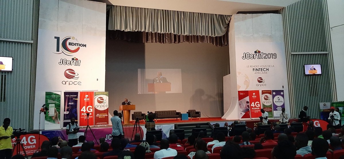 est1me's tweet photo. Présent à l'ouverture de la 10e édition de la conférence #JCertif consacrée au paiement mobile (#Fintech). Ça se passe #ChezMoiAuCongo ! https://t.co/VymWALSmx3
