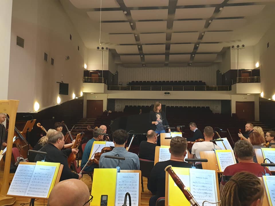 #Rehearsal with the Płock Symphony #Orchestra before today's concert at the Palladium in Warsaw 😊 Courtesy of Adam Mieczykowski