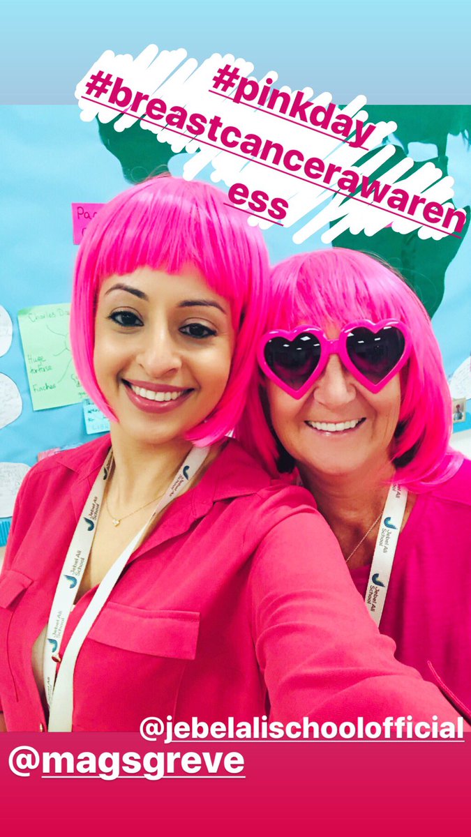 Raising awareness at school for #pinkday today #jebelalischool