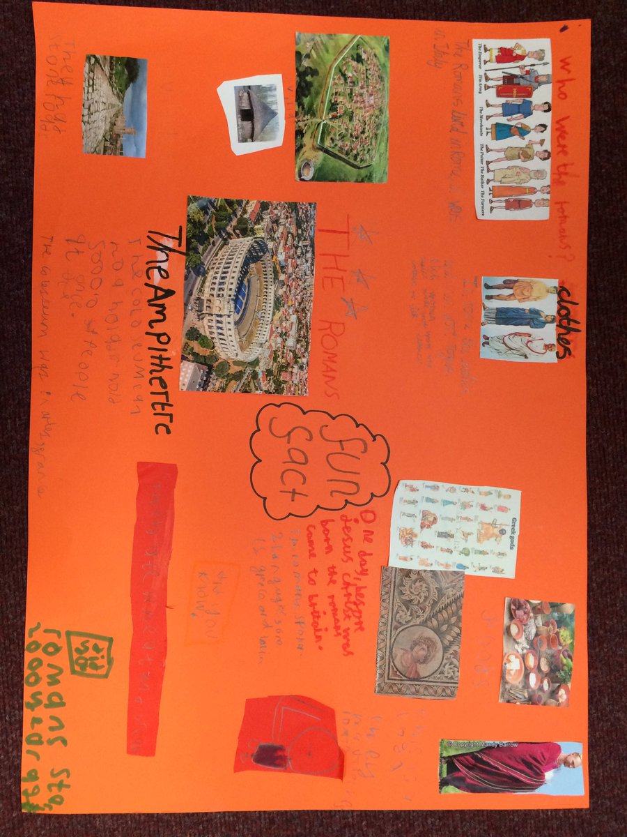 kim_wylie1's tweet photo. Who were the Romans? Just ask Ash class, they'll have the answers! Some fantastic research and teamwork yesterday to produce information posters @CTS1_Watford #CTTheme https://t.co/JohFxUX9kH