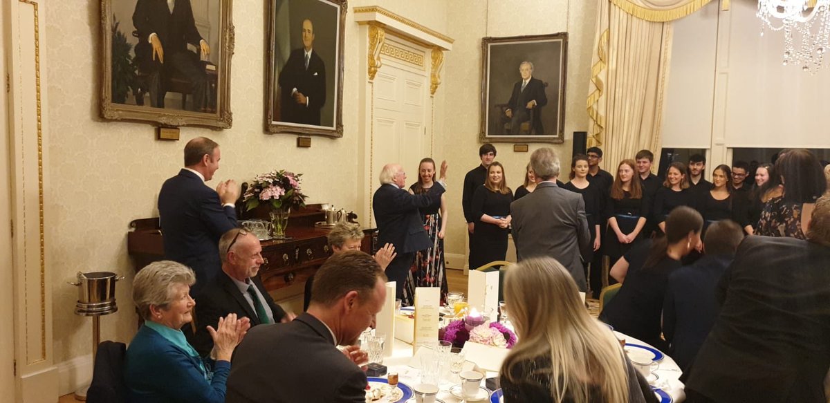 Dublin Youth Choir (@dycireland) on Twitter photo Last night Chamber Choir was honoured to perform for <a href="/PresidentIRL/">President of Ireland</a>, Mrs Higgins & their guests. We performed beautiful music by Irish composers <a href="/SeanDComposer/">Seán Doherty</a> @mickymcglynn #conororeilly! What an incredible night for Dublin Youth Choir! 🎶 #lovechoral Last night Chamber Choir was honoured to perform for <a href="/PresidentIRL/">President of Ireland</a>, Mrs Higgins & their guests. We performed beautiful music by Irish composers <a href="/SeanDComposer/">Seán Doherty</a> @mickymcglynn #conororeilly! What an incredible night for Dublin Youth Choir! 🎶 #lovechoral