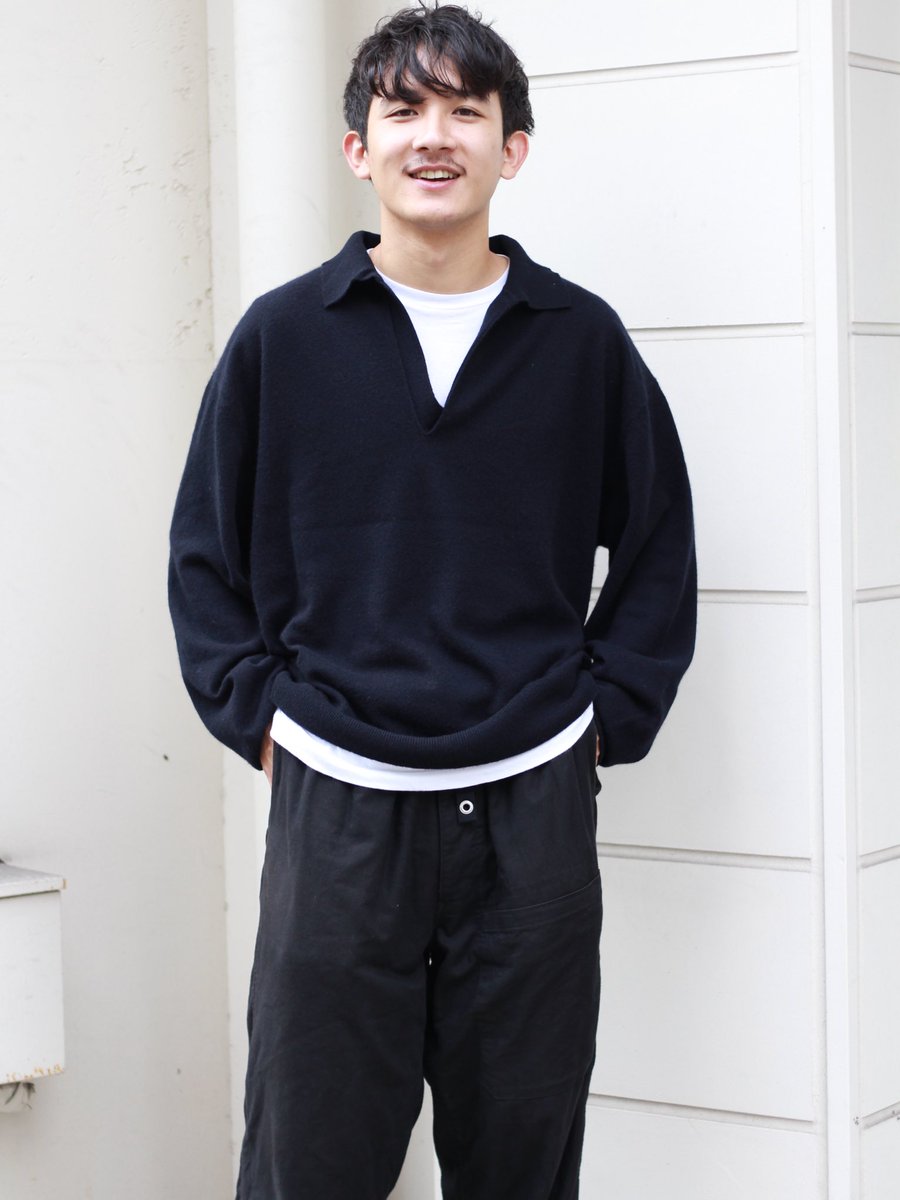 COMOLI 22ss カシミヤシルク スキッパーニットシャツ 3 sample