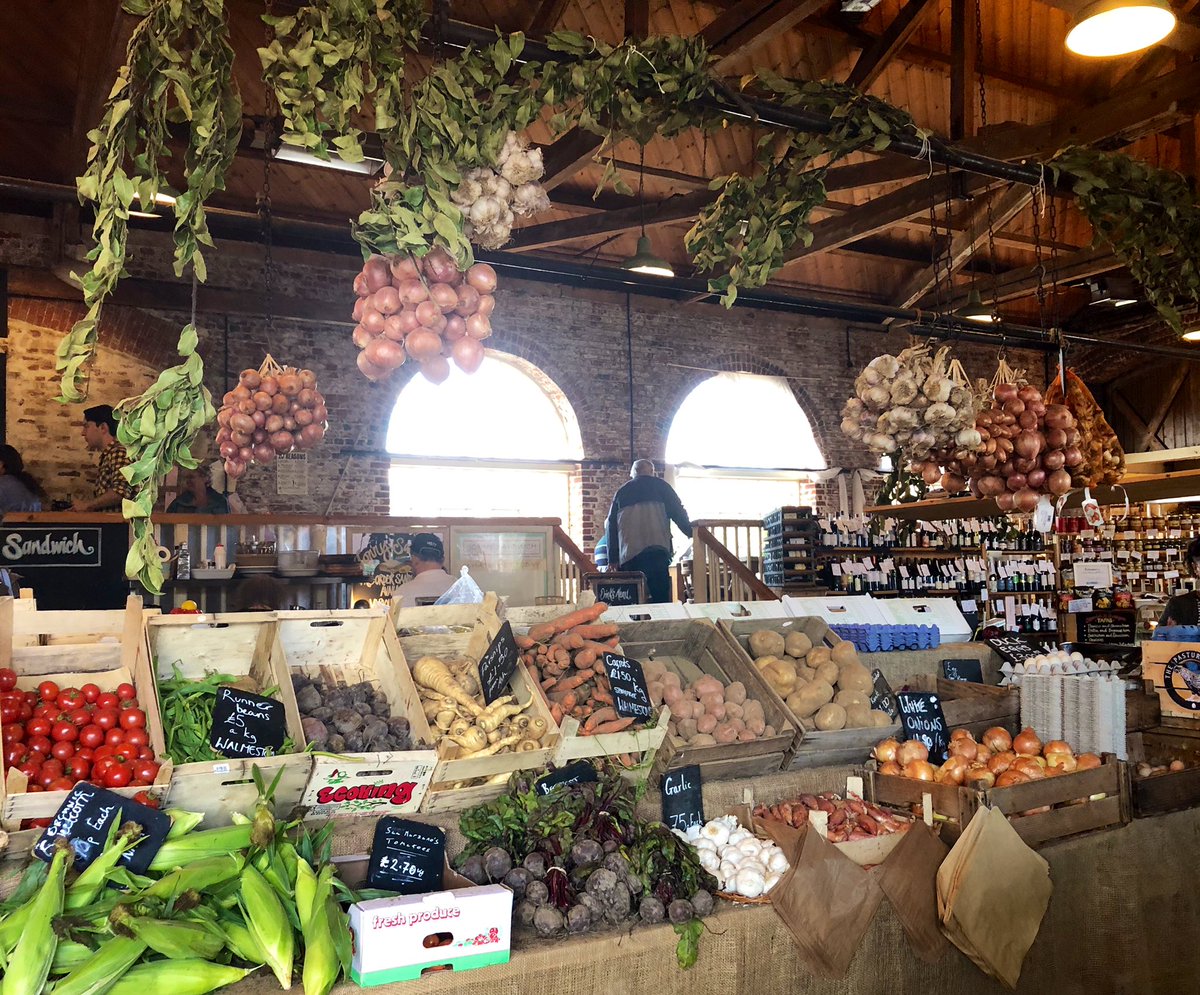 AlisonFisk's tweet photo. We had lunch and bought lots of delicious goodies at this fabulous #farmersmarket @The_Goods_Shed in Canterbury.  I recommend it. https://t.co/d58hYJly7x