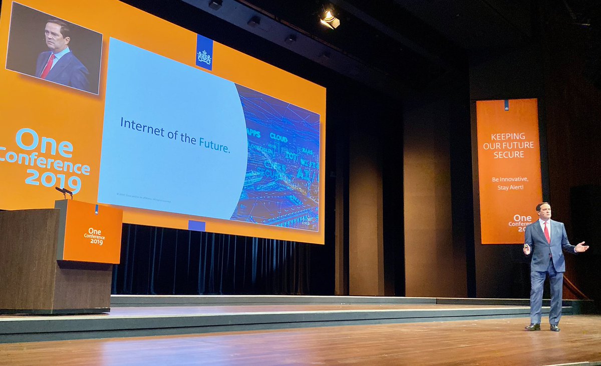 ChuckRobbins's tweet photo. Enjoyed the opportunity to share the importance of cybersecurity in today’s rapidly changing world this morning at the One Conference in The Hague! @Cisco @ncsc_nl #NLcyber https://t.co/cz5RQv2xmH