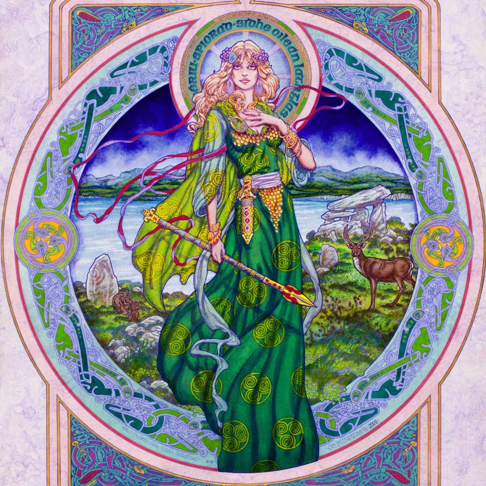 There were 3 Irish sisters: Ériu, Banbha & Fódla. According to 8th C manuscript now lost, they were some of 1st 'people' to set foot in  #Ireland before flood! Each asked the Milesians that their name be given to Ireland & Ériu was chosen!  @jimfitzpatrick  #FolkloreThursday 