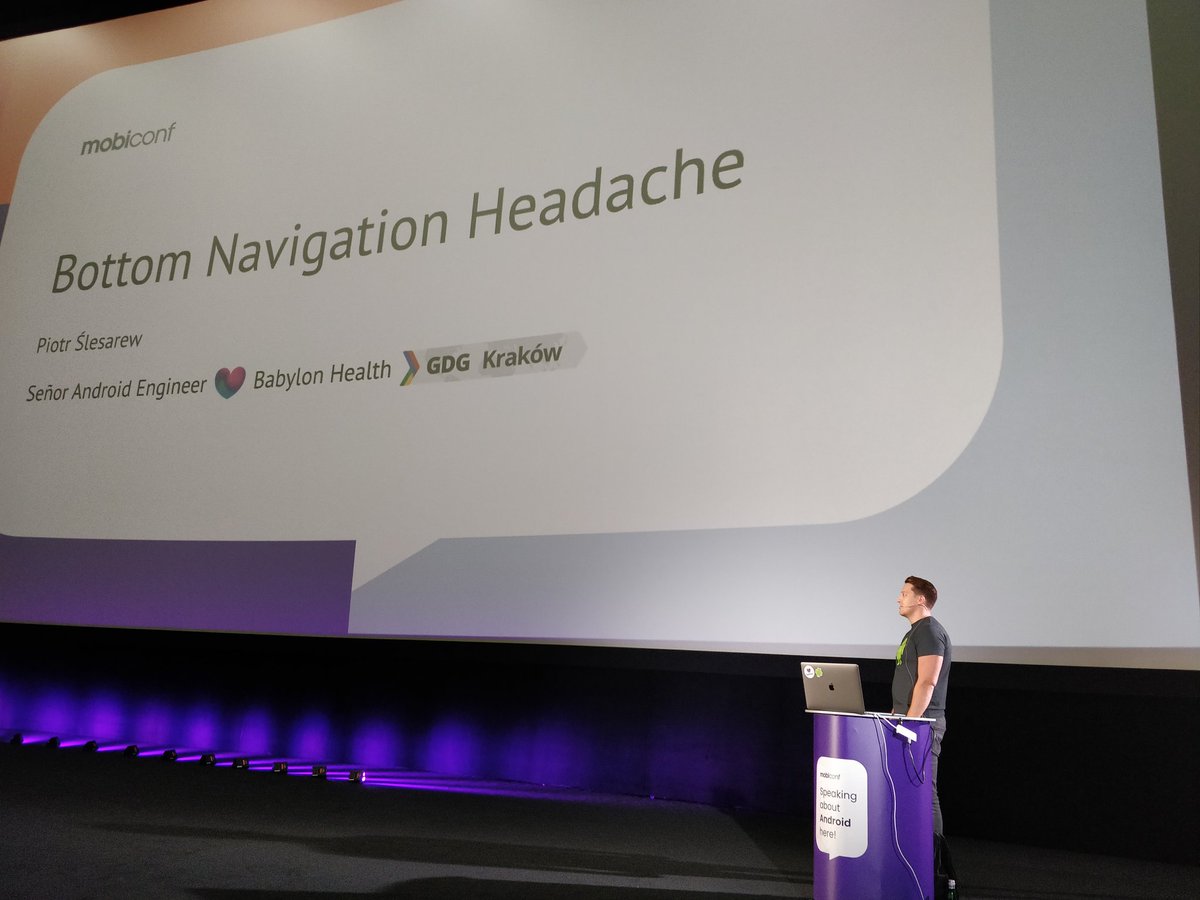 luca_nicolett's tweet image. At @mobiconf with @SliskiCode talking about Bottom Navigation in @Android @babylonhealth @Babylon_Eng