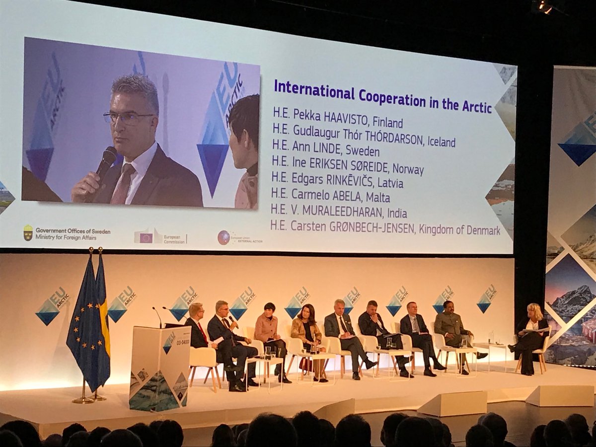 EU Arctic Forum has begun. Topical discussions on the emerging new Arctic. #EUArcticForum ⁦@FOIresearch⁩ ⁦@bjornly⁩ ⁦@Orlogsman⁩ ⁦@KKrVA_Sverige⁩