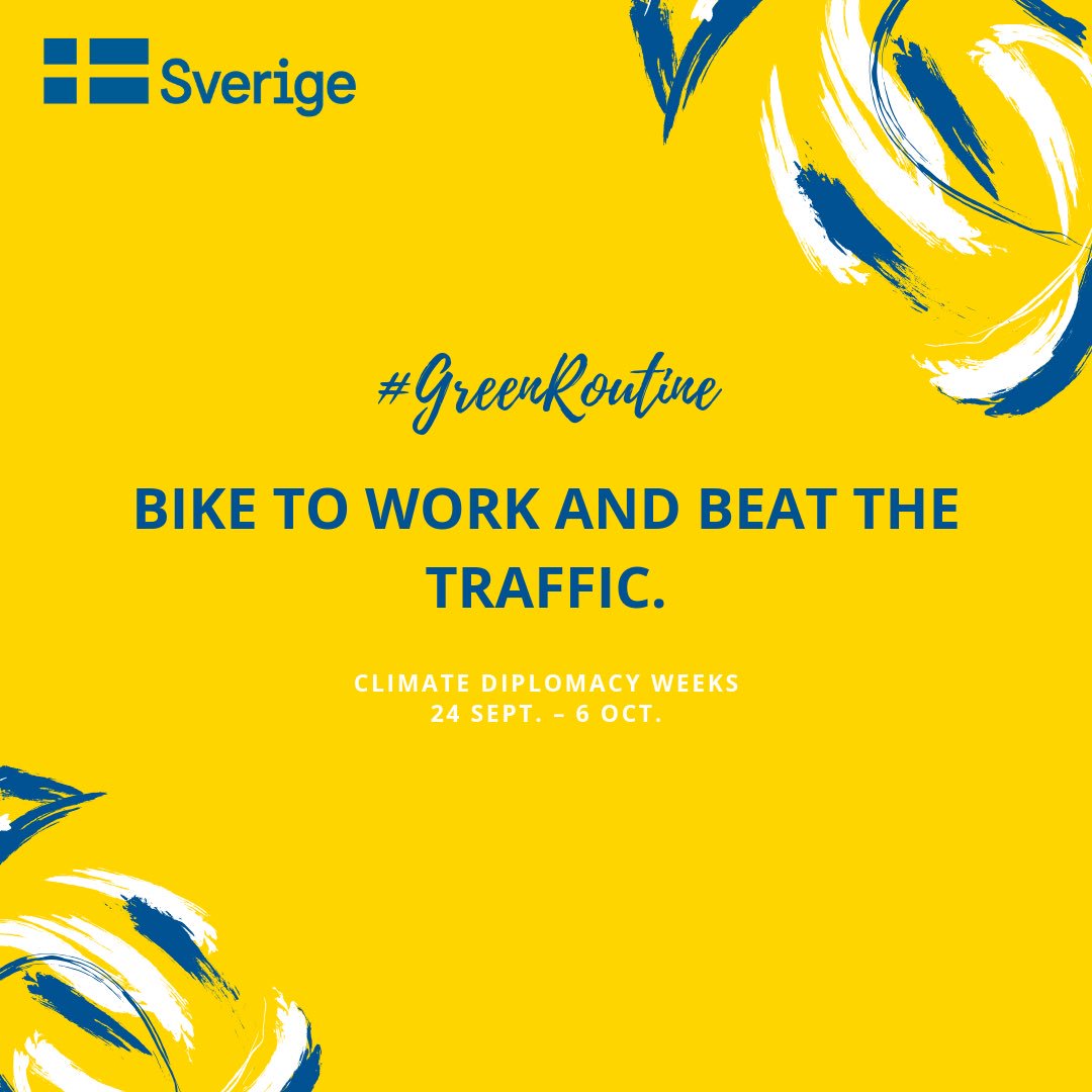 SwedeninZM's tweet image. Pollution free transport🚲👍

Our Dep. Head of Bilateral Development Cooperation, Cecilia, setting an example with her #GreenRoutine!

Bike to work - a few benefits:

1) reduce your environmental impact
2) it’s healthy
3) beat traffic
4) avoid the struggle of finding parking
