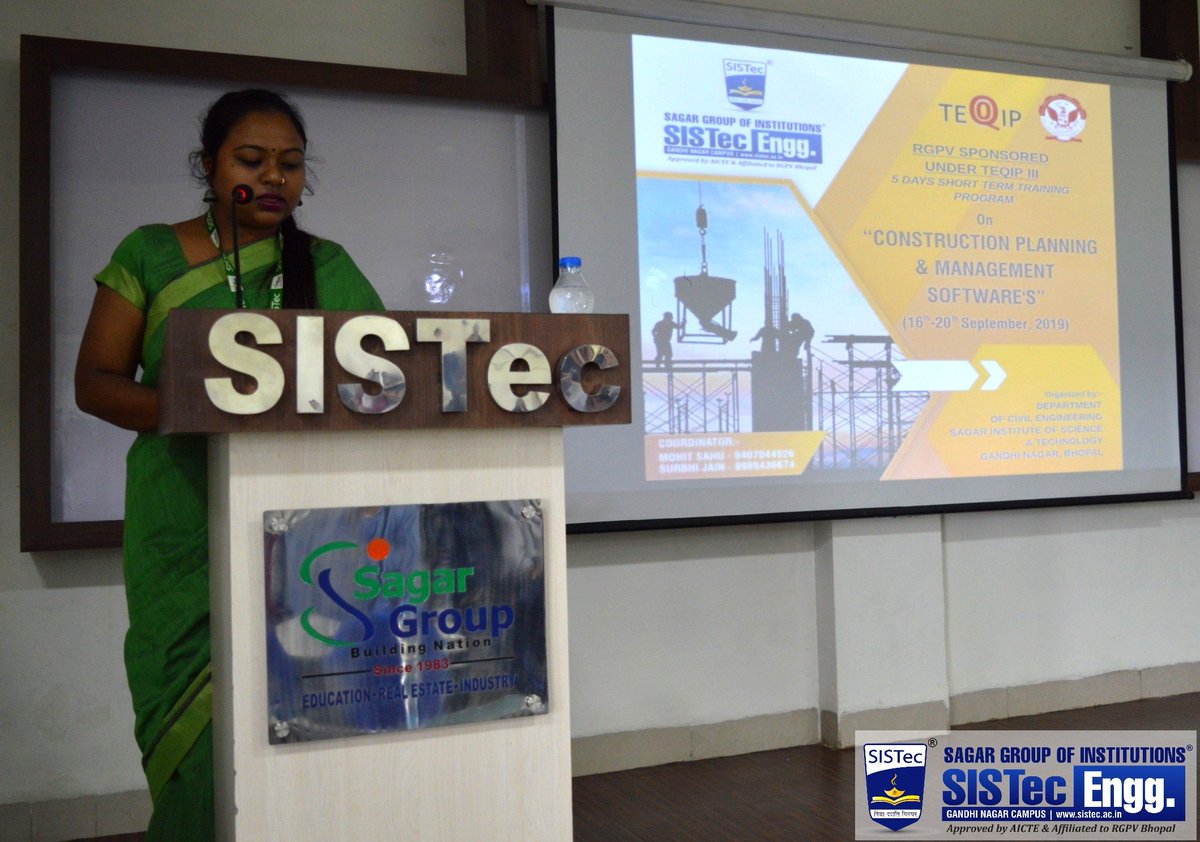 STTP On Construction Planning And Management Softwares

SISTec-Department of Civil Engineering commenced its five days training programme (16th Sep- 20th Sep 2019) on 'CONSTRUCTION PLANNING AND MANAGEMENT SOFTWARE'S' at its campus.
#SISTec 
#SagarCollege
#SagarInstitute