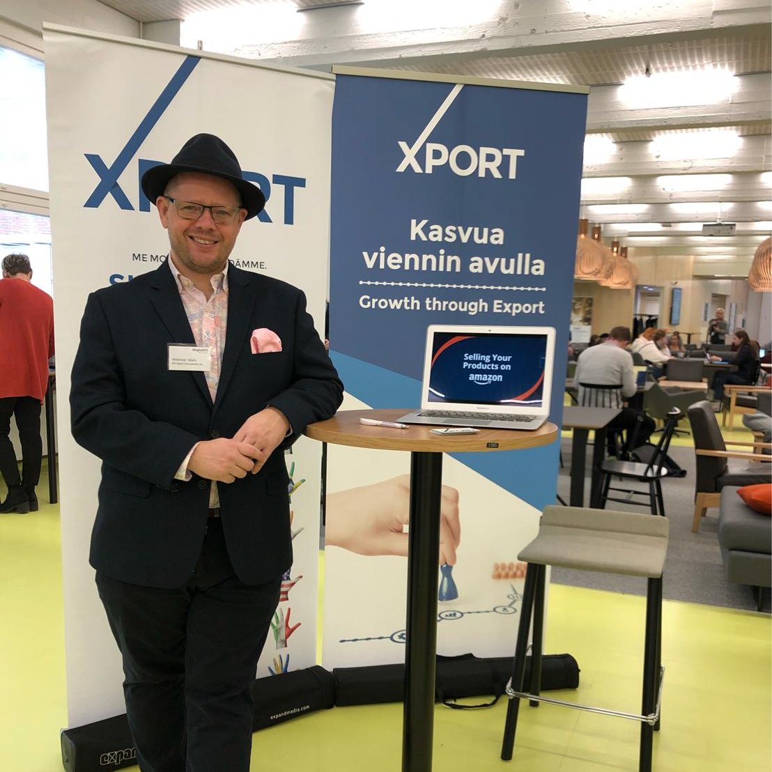 xport_finland's tweet image. @markwiltshear from Xport attending the  Digipalvelujen klinikka #DigiLAHTI event organised by #LADEC at #LAMK .

Mark is presenting #Amazon as an Export Channel, how to get started selling on #Amazon and sharing examples of how other Finnish companies have taken the first steps.